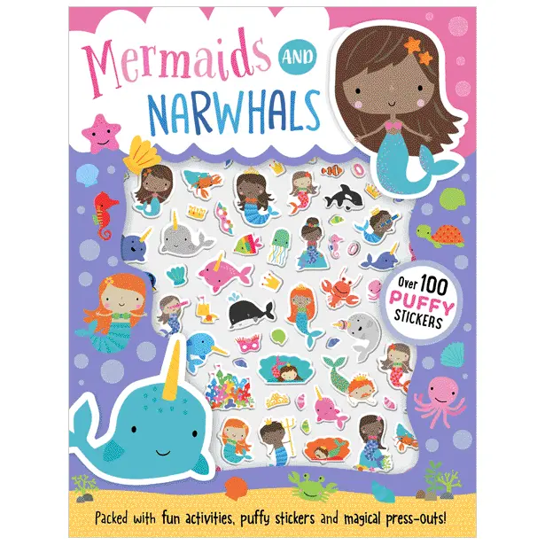 Puffy Stickers Mermaids and Narwhals