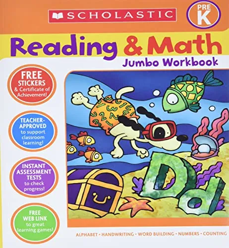 Reading and Math Jumbo Workbook Grade Pre–K