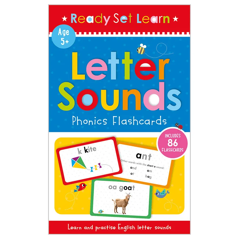 "Ready, Set, Learn Letter Sounds Phonics Flashcards"