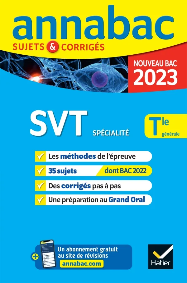 Annales du bac Annabac 2023 SVT Tle générale (spécialité)